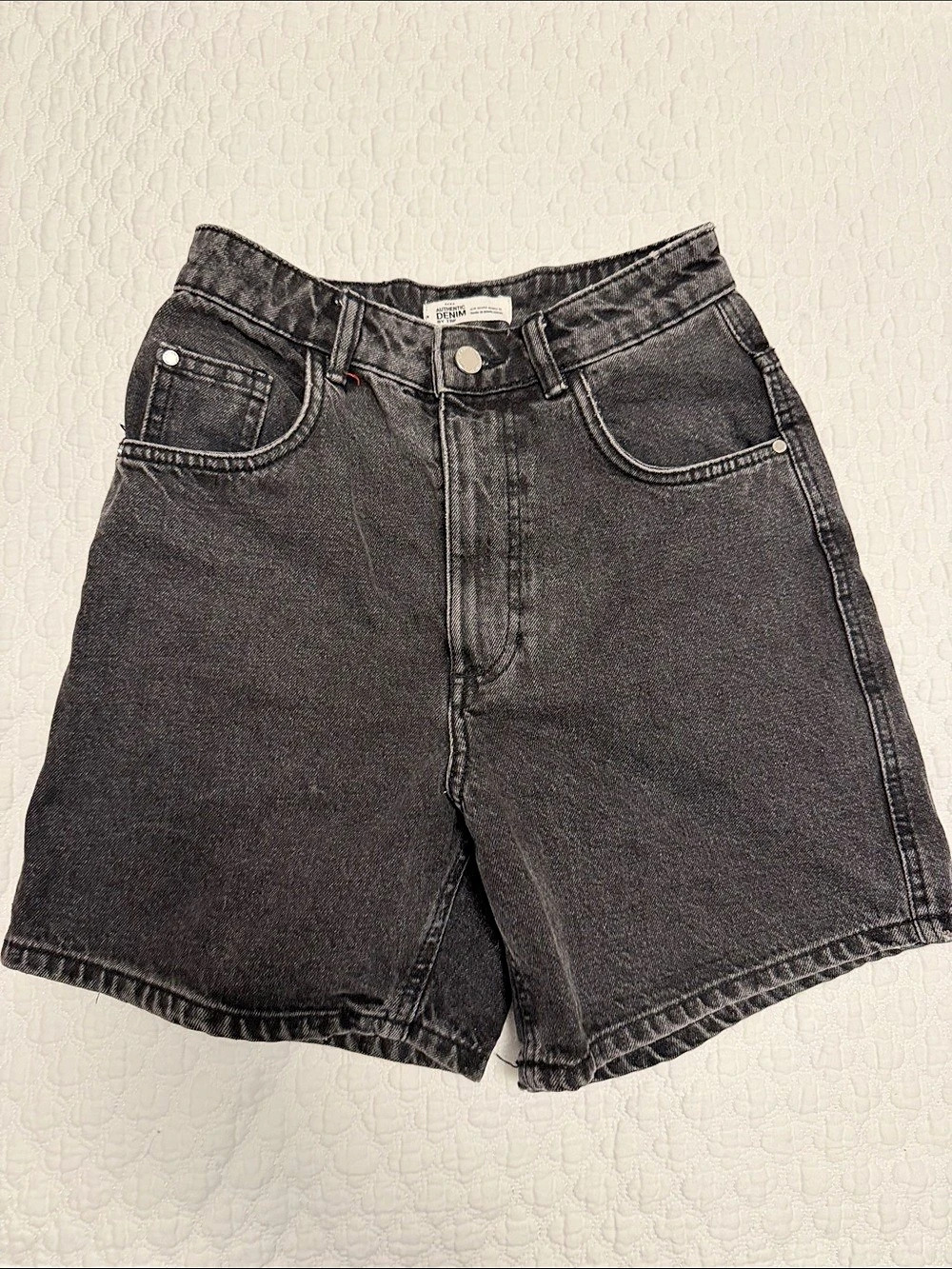 Authentic Denim by Zara Women's Denim Jean Shorts in Black Like New